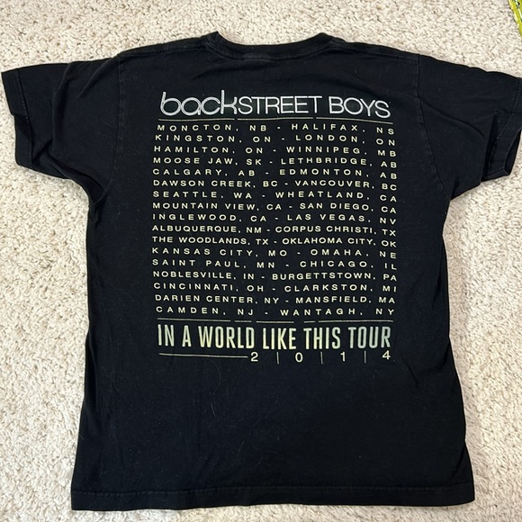 BACKSTREET BOYS M 2014 black concert T-shirt in GUC - Picture 6 of 6